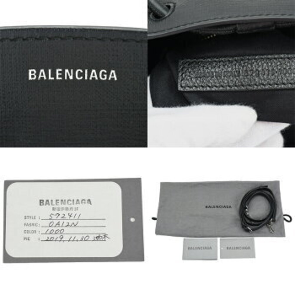 Balenciaga XXS Tote Bag Black Leather Logo - Picture 8 of 8